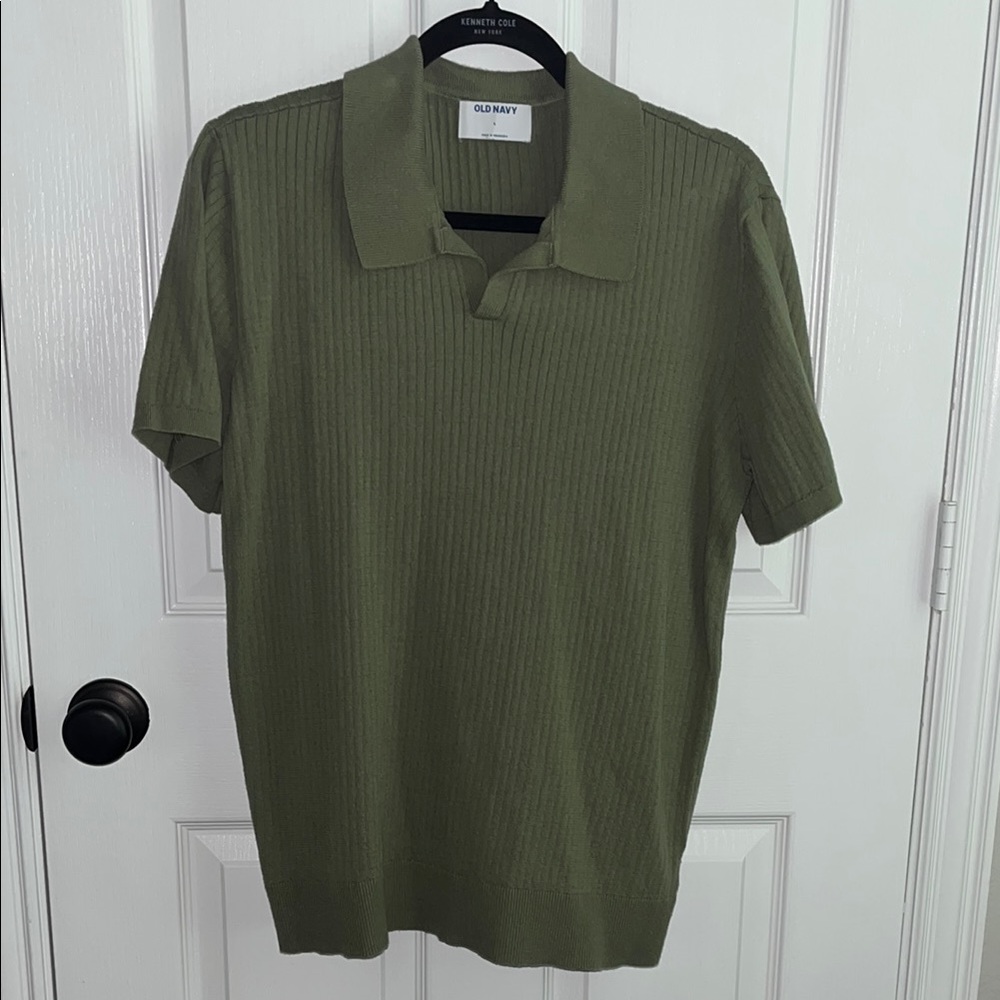 Old Navy Olive Green Short Sleeve Lightweight Sweater